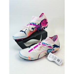 Puma Future 7 Ultimate Vol. Up MG Soccer Cleats White Blue 108073-01 Men's 12.5